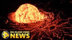 Kilauea Eruption Update: Lava Lake Dome Fountain Emerges (Jan. 5, 2021)