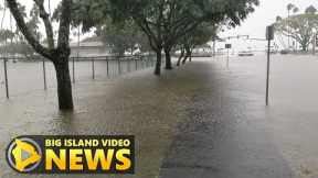 Flooding In Downtown Hilo, Flood Watch In Effect (Mar. 8, 2021)