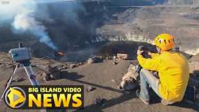 From Edge Of Caldera, Scientists Monitor Kilauea Volcano Eruption (Oct. 14, 2021)
